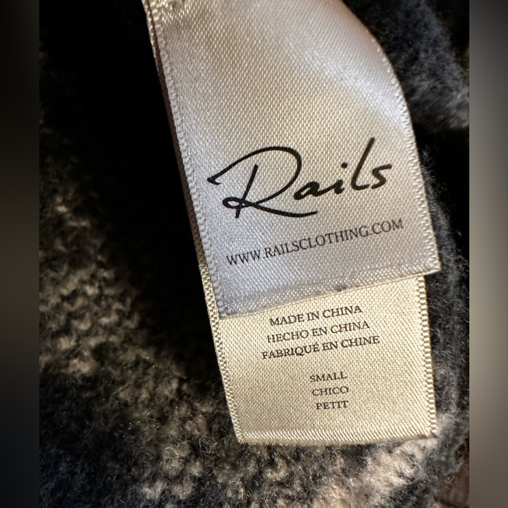 Rails Virgo Pullover in Charcoal White Stars Gray Crewneck Wool Sweater Revolve - Picture 13 of 16